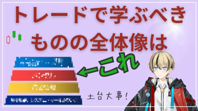 【初心者向け】トレードで学ぶ上で身につけるべきものの全体像を解説